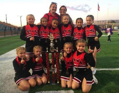 image of East Orlando Junior Predators 8u Cheer squad winning 1st place