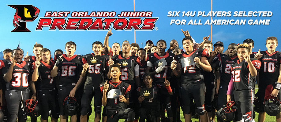 Six 14u EOJP players selected to play in Football Hotbed Middle School All American game in Miami, FL.
